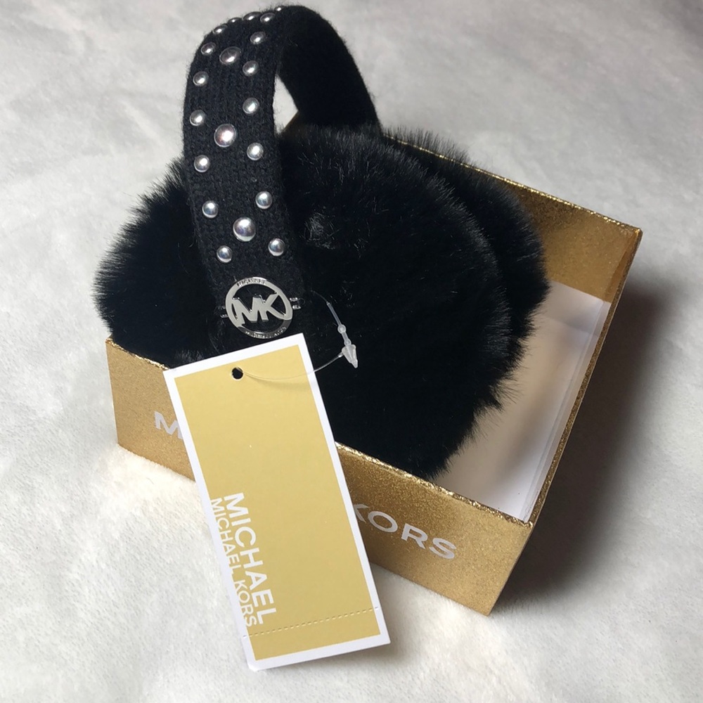 NWT Michael Kors Fuzzy Earmuffs